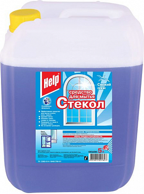 Help Средство для мытья стекол Свежий озон 5 л HELP 4605845001807 
