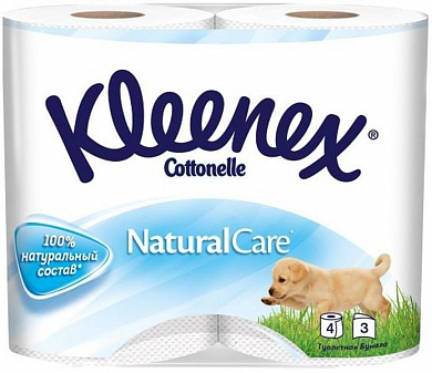 KLEENEX Туалетная бумага белая трехслойная 4 рулона