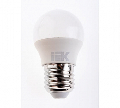 Лампа светодиодная LED 7вт E27 белый матовый шар ECO IEK LLE-G45-7-230-40-E27 