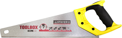 Ножовка многоцелевая (пила) STAYER TOOLBOX 350 мм, 11 TPI, мелкий прямой закаленный зуб, точный рез от компании ПРОМАГ