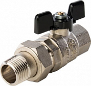 Кран шаровой со сгоном 1/2' ВН ручка бабочка (SVB-0007-000015) STOUT SVB-0007-000015 