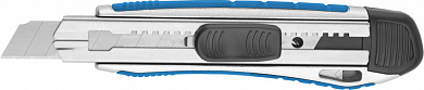 Нож ЗУБР "ЭКСПЕРТ" с сегментированным лезвием, метал обрезин корпус, автостоп, допфиксатор, кассета  от компании ПРОМАГ