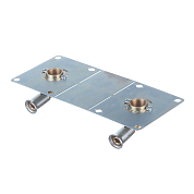 Водорозетка двойная пресс 16x1/2'ВРx16x1/2'ВР для гипсокартона, латунь (28PF-16041604) Henco 28PF-16041604 