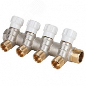 Коллектор 3/4' х 4 выхода 1/2' НР с вентилями (MM.404.0504) MVI MM.404.0504 