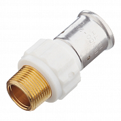 Муфта пресс 26х3/4'НР переходная, ПВДФ белая (17PKW-2605) Henco 17PKW-2605 