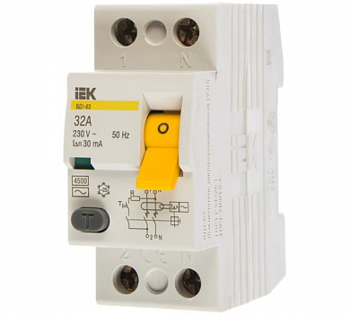 Выключатель дифференциального тока (УЗО) ВД1-63S 2Р 32А 100мА(Электромеханическое)