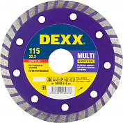 Алмазный диск 115х22,2мм / S-7мм DEXX "ТУРБО" сегментированный, для УШМ                              DEXX 36702-115_z01 