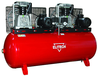 ELITECH Компр.рем.5,5кВт х2,3ф,10бар,1700л/мин,500л,330/430кг  КР 500/АВ858ТБ/11Т 