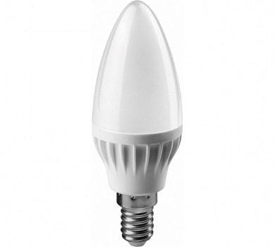 Лампа светодиодная LED 6вт E14 белый матовая свеча ОНЛАЙТ (71629 ОLL-C37) ОНЛАЙТ 71629 ОLL-C37 