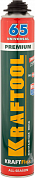 Пена монтажная KRAFTOOL KRAFTFLEX PREMIUM PRO 65 профессиональная, пистолетная, всесезонная, 850 мл KRAFTOOL 41184_z01 