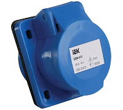 Розетка с заземлением 413 скрытая 2Р+Е 16А 220В IP44 IEK PSR41-016-3 