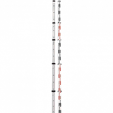 Рейка нивелирная телескопическая, 5м (5секций), уровень, чехол.
