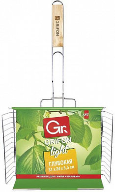 GRIFON решетка ГЛУБОКАЯ 31 × 24 × 55 см длина с ручкой - 56 см 1 шт GRIFON 4607696100036 
