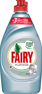 FAIRY Platinum Средство для мытья посуды Ледяная свежесть 430мл FAIRY 4015400869474 