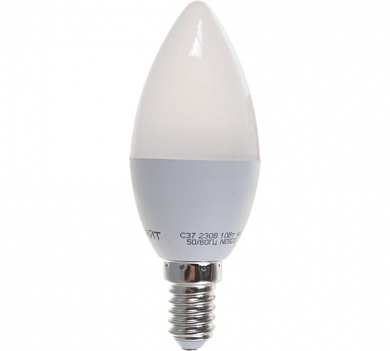 Лампа светодиодная LED 10вт Е14 белый матовая свеча (61957 OLL-C37) ОНЛАЙТ 61957 OLL-C37 