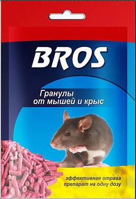 BROS Гранулы от крыс и мышей (пакет) 90 г BROS 5904517081093 