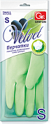 GRIFON Velvet Перчатки латексные с хлопковым напылением, размер S (олива) GRIFON 4607023032108 