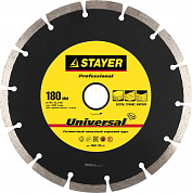 Алмазный диск 180х22,2мм STAYER "PROFESSIONAL", сегментный, сухая резка, для УШМ STAYER 3660-180_z01 
