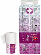 Maneki Бумага туалетная KABI 3 слоя 280л,39.2м,гладкая белая с аром.Ириса 10 рул ТОР Maneki 4620003220012 