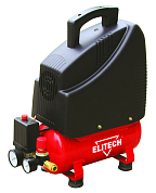 ELITECH Компрессор б\масл.коакс.1.1кВт,6л,180л/мин,8бар,11кг  КПБ 190/6 