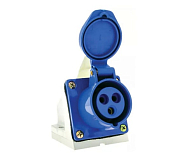 Розетка кабельная 16А 2Р+Е IP44 на поверхность 220В EKF ps-113-16-220 