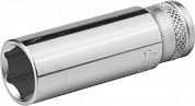 Торцовая головка KRAFTOOL "INDUSTRIE QUALITAT", удлиненная, Cr-V, FLANK, хромосатинированная, 1/4",  KRAFTOOL 27817-12_z01 