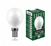 Лампа светодиодная LED 7вт Е27 белый матовый шар (SBG4507) SAFFIT SBG4507 