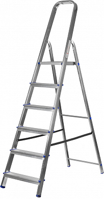 Лестница-стремянка ЗУБР алюминиевая, усиленный профиль, 6 ступеней