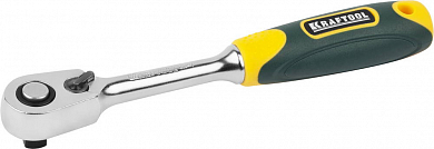 Трещотка для торцовых головок KRAFTOOL "PRO", Сr-V сталь, 60 зубцов, 1/4" KRAFTOOL 27794-1/4 