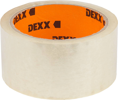 Лента DEXX клеящая упаковочная, прозрачная, 40мкм, 48мм х 50м DEXX 12055-50-50 