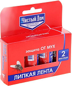 ЧИСТЫЙ ДОМ Липкая лента от мух с аттрактантом 4 шт ЧИСТЫЙ ДОМ 4601826018291 