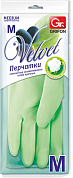 GRIFON Velvet Перчатки латексные с хлопковым напылением, размер М (олива) GRIFON 4607023032115 