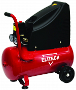 ELITECH Компр.коакс.,б/мас,24л,вх.180л/м,8бар,1.5кВт,24кг,4инстр.  КПБ 190/24+4К 