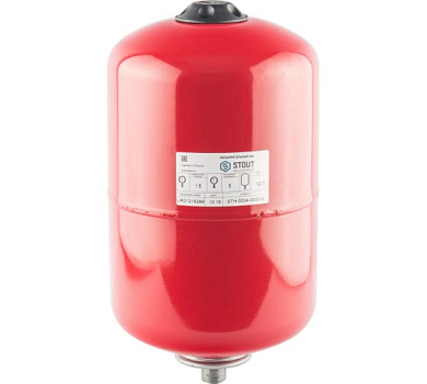Бак расширительный на отопление 12 л. (цвет красный) (STH-0004-000012) STOUT STH-0004-000012 