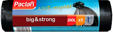 PACLAN Пакеты для мусора BIG & STRONG 240 л 20 шт