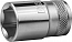 Торцовая головка KRAFTOOL "INDUSTRIE QUALITAT", Cr-V, FLANK, хромосатинированная, 1/2", 17 мм