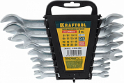 Набор KRAFTOOL "EXPERT": Ключ гаечный рожковый, Cr-V сталь, хромированный, 8-24мм, 8шт от компании ПРОМАГ