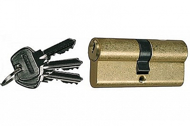 Механизм ЗУБР "МАСТЕР" цилиндровый, тип "ключ-ключ", цвет латунь, 5-PIN, 90мм