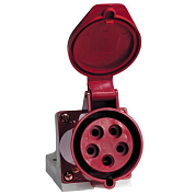 Розетка кабельная 16А 3Р+N+Е IP44 на поверхность 380В EKF ps-115-16-380 