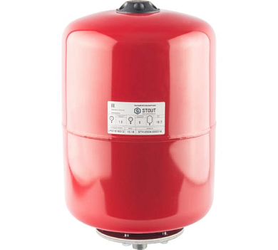 Бак расширительный на отопление 18 л. (цвет красный) (STH-0004-000018) STOUT STH-0004-000018 