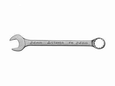 Ключ STAYER "MASTER" гаечный комбинированный, хромированный, 24мм от компании ПРОМАГ