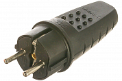 Вилка прямая c/з каучук 16А 250В IP44 (еврослот) UNIVersal 6247828 