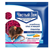 ЧИСТЫЙ ДОМ гранулы от крыс и мышей с запахом сыра 100 г  4601826019373 