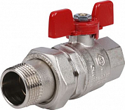 Кран шаровой со сгоном 1' ВН ручка бабочка (EPDM) (SVB-1007-000025) STOUT SVB-1007-000025 