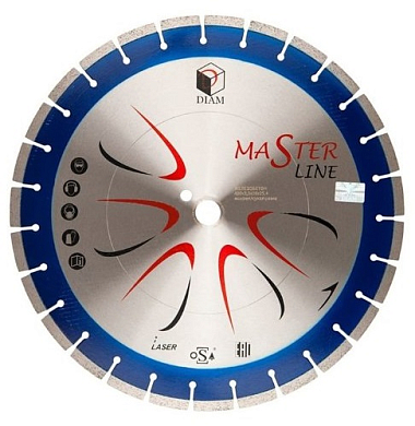 Алмазный диск 350х25,4х3,0мм DIAM Master Line Железобетон сегмент, для резки камня, бетона. DIAM 000503 