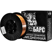 Проволока омедненая БАРС, ER-70S-6, ф 1,2 мм (кассета 15 кг)  ER-70S-6-1,2-15 