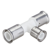 Тройник пресс 32х26х32 переходной, ПВДФ белый (10PKW-322632) Henco 10PKW-322632 