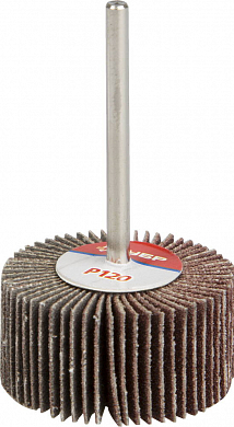 Круг шлифовальный лепестковый на шпильке мм ЗУБР 36600-120 фото