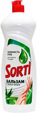 SORTI Средство для мытья посуды Бальзам с алоэ вера 900мл SORTI 4604049095742 