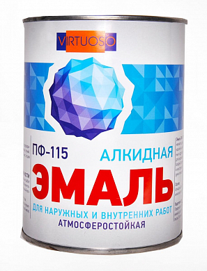 Эмаль ПФ-115 вишневая (б.2,4 кг), ГОСТ 6465-76 РОССИЯ ПФ-115 Виш-2,4 